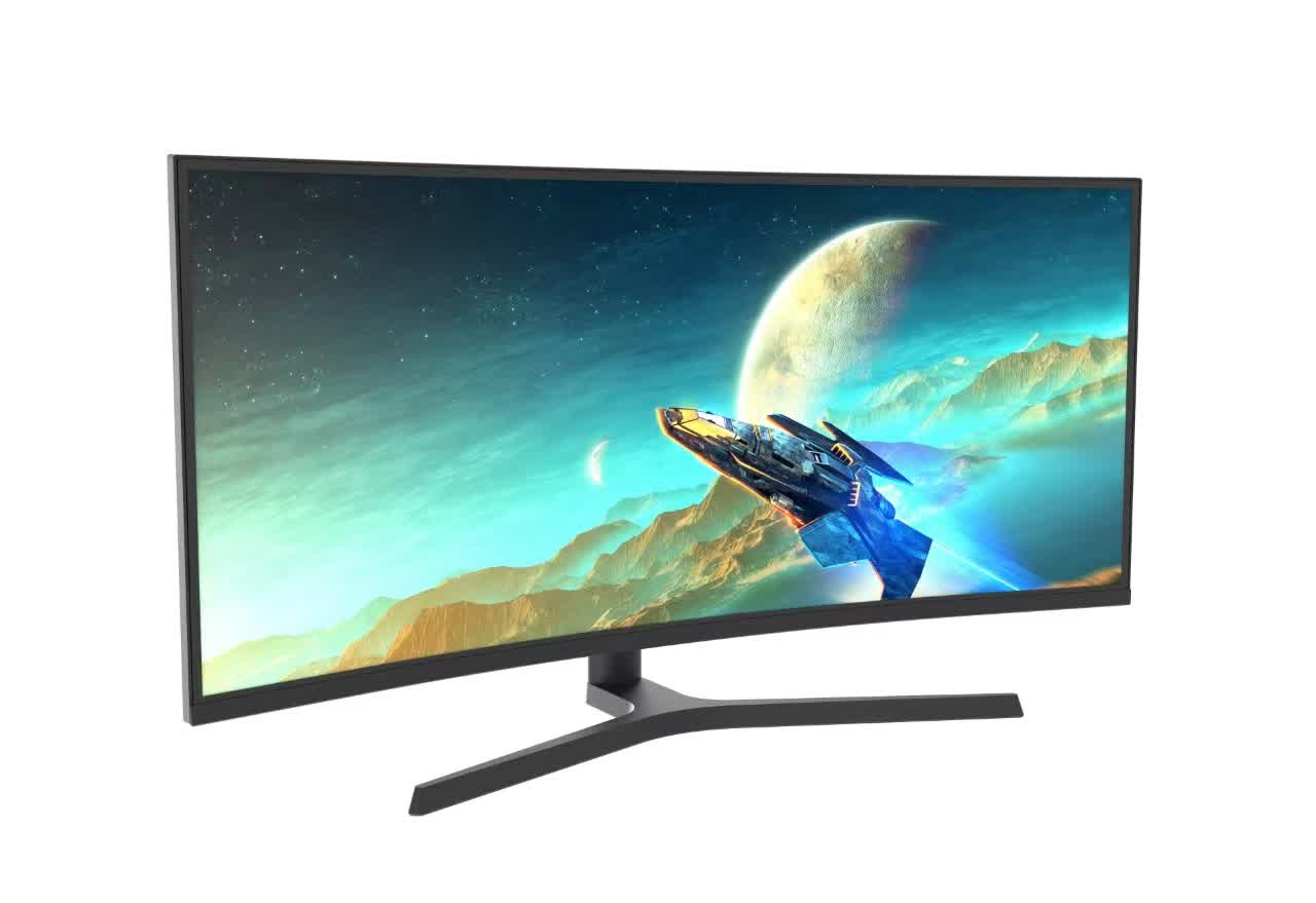 DY-34 Curved Ultrawide Gaming Monitor with Height Adjustable Stand